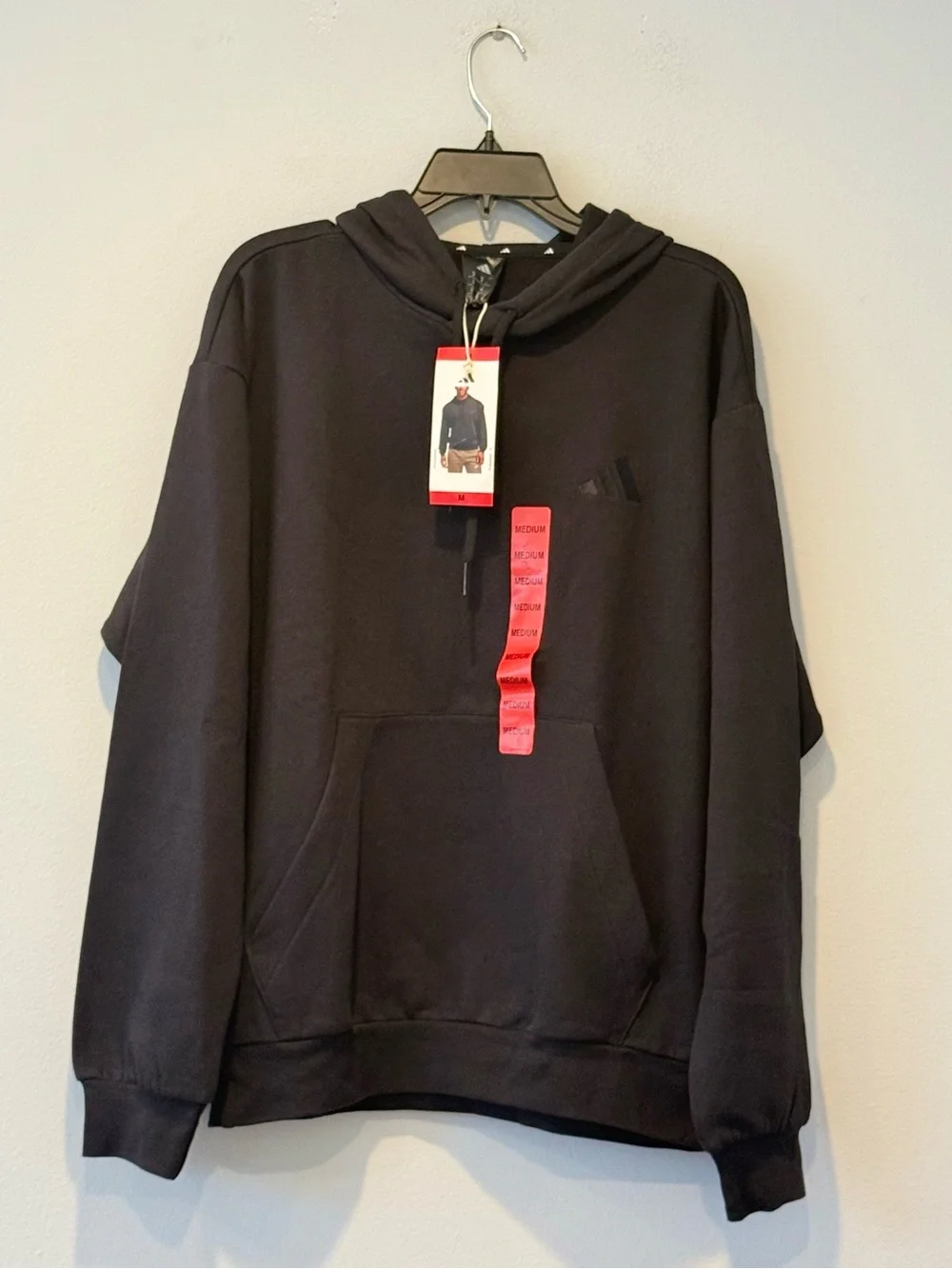 Adidas Men's Fleece Pullover Hoodie ,Black
